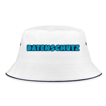 Datenschutz - Bucket Hat - Weiß/Navy - Vorne