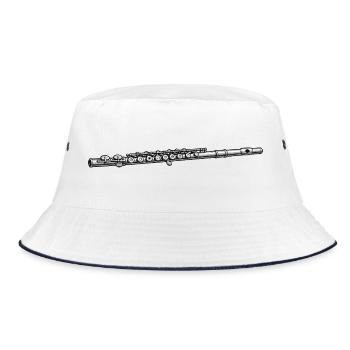 Flute Music - Bucket Hat - white/navy - Front