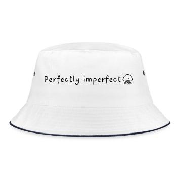 perfectly imperfect - perfekt unperfekt - Bucket Hat - Weiß/Navy - Vorne