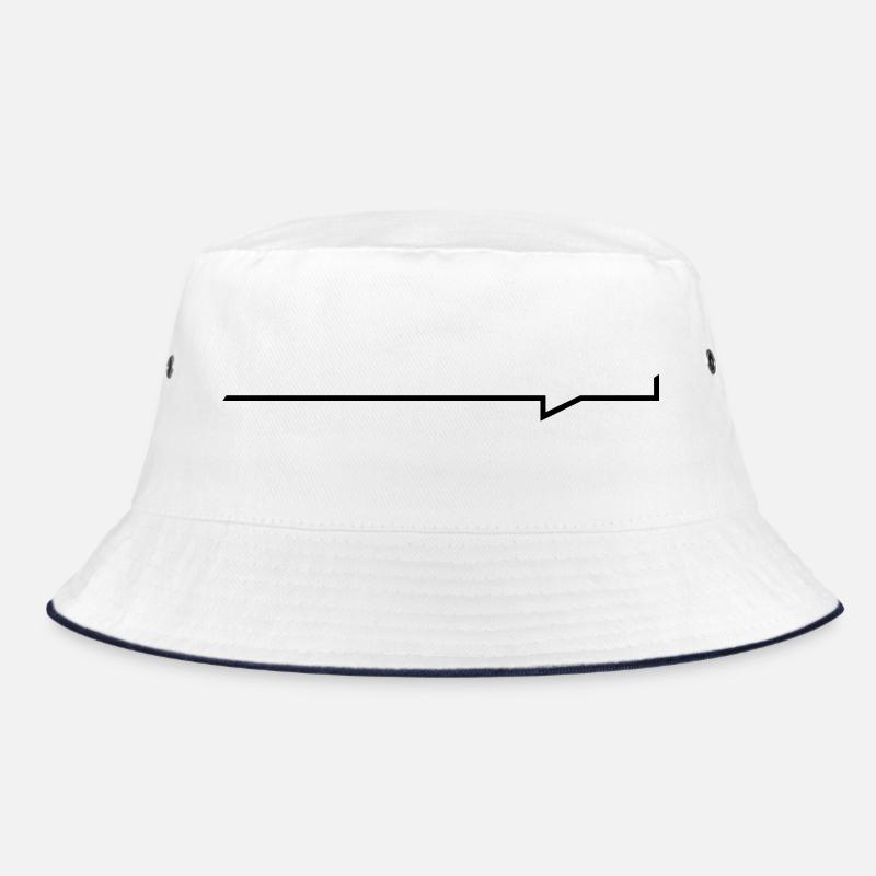 Balken-Sprechblase - Bucket Hat - Weiß/Navy