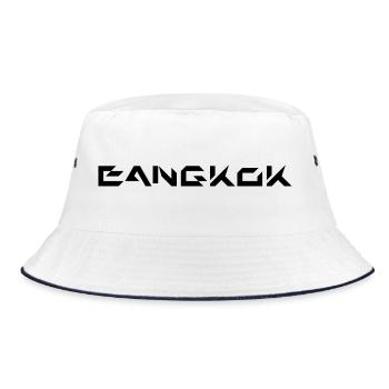 Bangkok schwarz - Bucket Hat - Weiß/Navy - Vorne