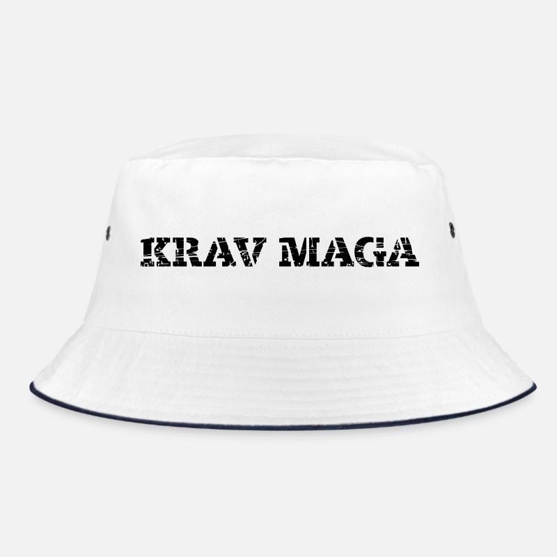Krav Maga - Bucket Hat - Weiß/Navy