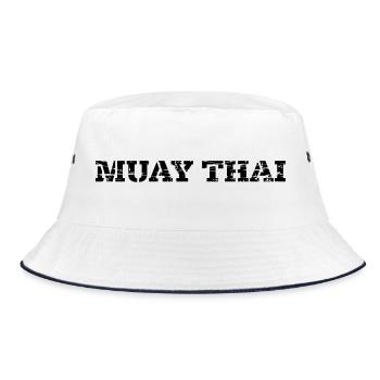 Muay Thai - Bucket Hat - white/navy - Front