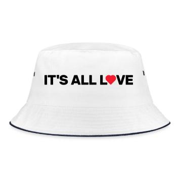 It's All Love - Bucket Hat - white/navy - Front