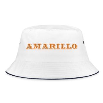 Amarillo Texas - Bucket Hat - Weiß/Navy - Vorne