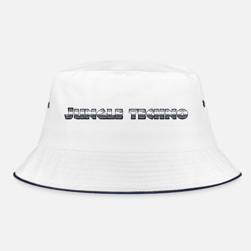 Lebendiger Dschungel-Techno-Druck Bucket Hat