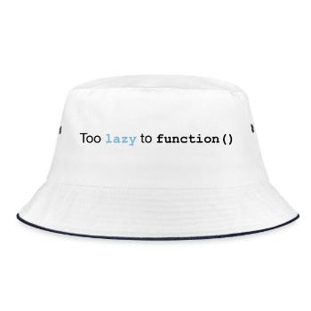 Too lazy to function - Bucket Hat - white/navy - Front