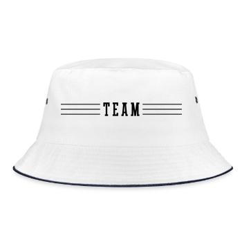 Team Strich - Bucket Hat - Weiß/Navy - Vorne