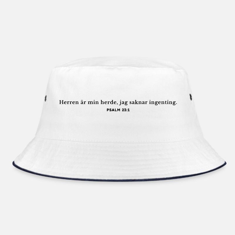 The Lord is my shepherd, I lack nothing. - Bucket Hat - white/navy
