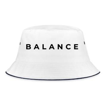 ÉQUILIBRE. | Streetwear esthétique minimaliste - Bob - blanc/marine - Devant