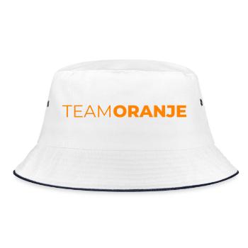 Team Oranje - Nederland - Netherlands Niederlande - Bucket Hat - Weiß/Navy - Vorne