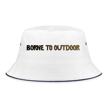 Wheel tracks - Bucket Hat - white/navy - Front