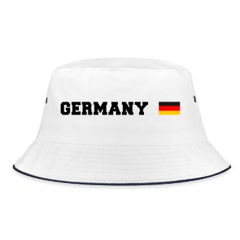 Deutschland T-Shirt Germany - Bucket Hat - Weiß/Navy - Vorne