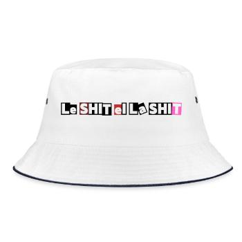 le Shit et la Shit  - Bucket Hat - Weiß/Navy - Vorne