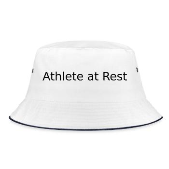 Athlet in Ruhe - Bucket Hat - Weiß/Navy - Vorne