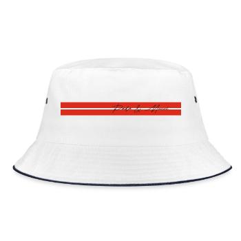pada & mucci - Bucket Hat - Weiß/Navy - Vorne
