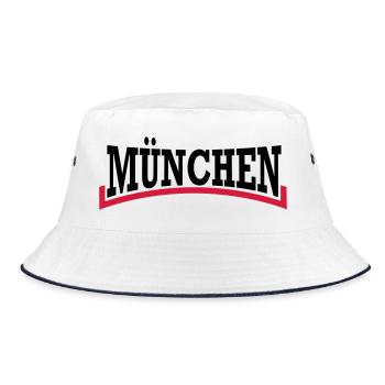 Munich * two-tone - Bucket Hat - white/navy - Front