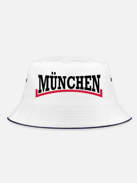 Munich * two-tone - Bucket Hat - white/navy - Front