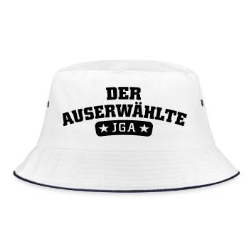 Der Auserwählte JGA - Bucket Hat - Weiß/Navy - Vorne