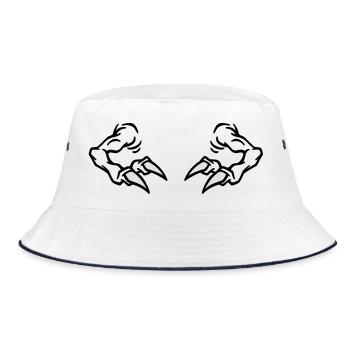 T-Rex Vorderbeine - Bucket Hat - Weiß/Navy - Vorne