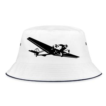 ju_52_1 - Bucket Hat - white/navy - Front