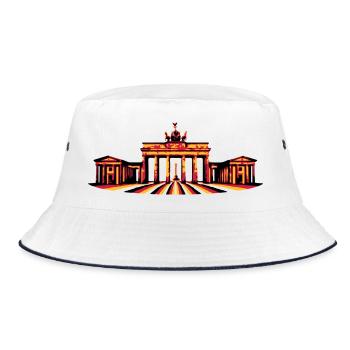 Brandenburg Gate / Brandenburger Tor (Berlin) - Bucket Hat - white/navy - Front