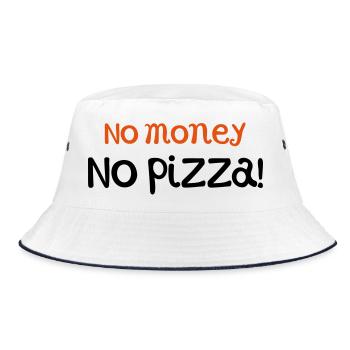 pizza - Bucket Hat - white/navy - Front