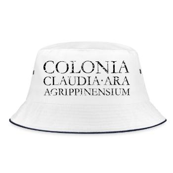 COLONIA CLAUDIA ARA AGRPPINENSIUM Köln (Vintage) - Bucket Hat - Weiß/Navy - Vorne