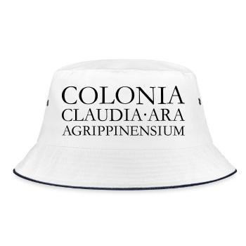 COLONIA CLAUDIA ARA AGRPPINENSIUM Vintage Schwarz - Bucket Hat - Weiß/Navy - Vorne