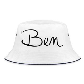 Ben - Bucket Hat - white/navy - Front