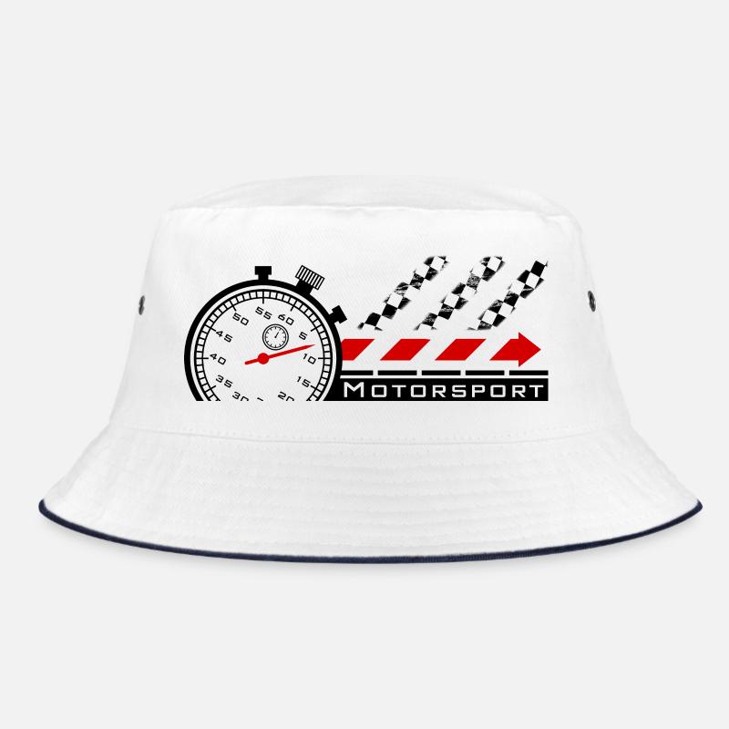 Chronomètre de sport automobile - Bob - blanc/marine