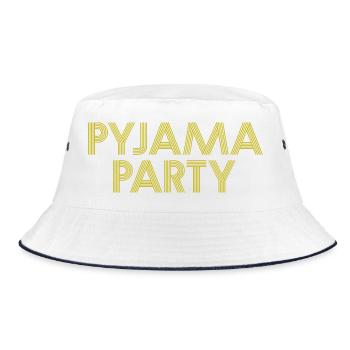 PAJAMA PARTY Bathrobe - Bucket Hat - white/navy - Front