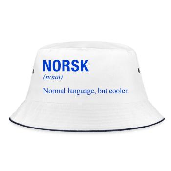 NORWAY Norway Norwegian Language Norwegian - Bucket Hat - white/navy - Front