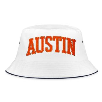 Austin Varsity Lettering - Bucket Hat - white/navy - Front