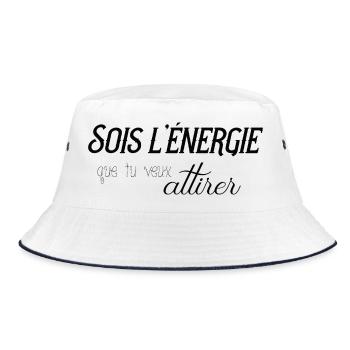 sois l'énergie que tu veux attirer - Bob - blanc/marine - Devant