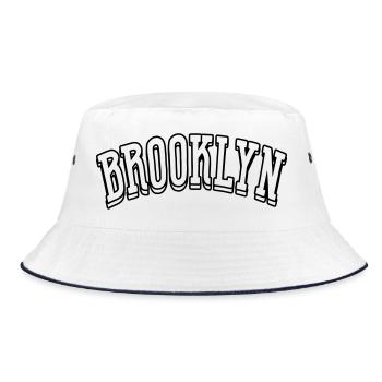 Brooklyn Shirt - Bucket Hat - white/navy - Front
