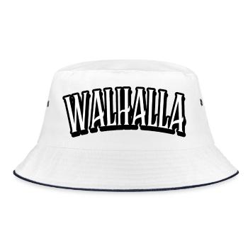 walhalla viking wikinger shirt - Bucket Hat - Weiß/Navy - Vorne