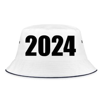 2024 blanc Nouvel An Nouvel An noir - Bob - blanc/marine - Devant