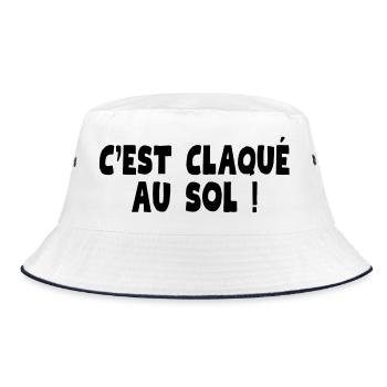 claqué au sol, c'est nul, c'est naze - Bob - blanc/marine - Devant