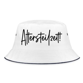 Altersteilzeit - Bucket Hat - Weiß/Navy - Vorne