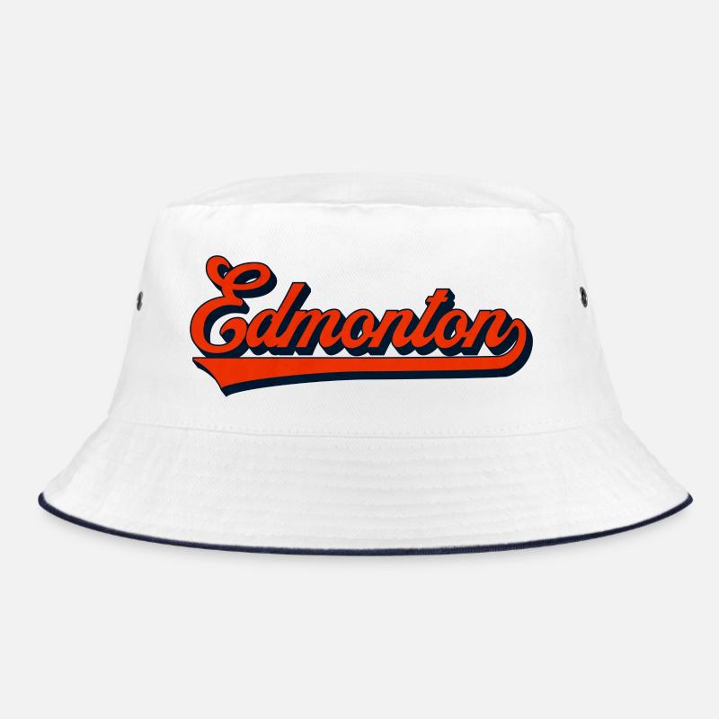 Edmonton Script Vintage Logo - Bob - blanc/marine