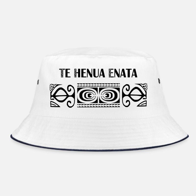 TE HENUA ENATA (Schwarz) Bucket Hat