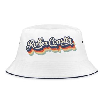 Roller Coaster - Bucket Hat - Weiß/Navy - Vorne