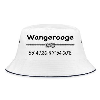 Wangerooge - Bucket Hat - Weiß/Navy - Vorne