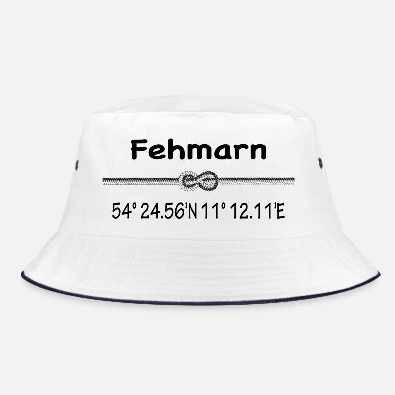 Fehmarn - Bucket Hat - Weiß/Navy