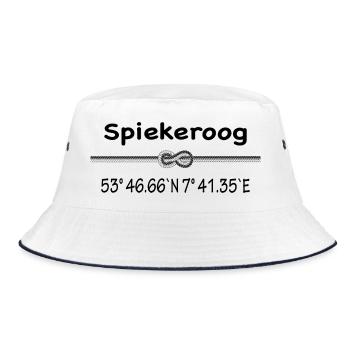 Spiekeroog - Bucket Hat - Weiß/Navy - Vorne