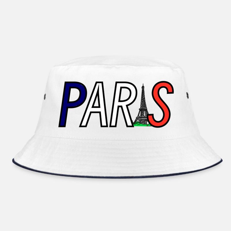 Paris Silhouette mit Eiffelturm Farbenspiel Bucket Hat