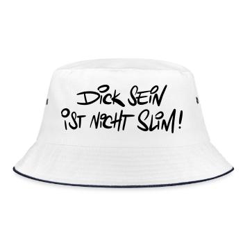 Dicksein Humor Saying Pun - Bucket Hat - white/navy - Front