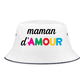 Maman d'Amour - Mother's Day - Bucket Hat - white/navy - Front