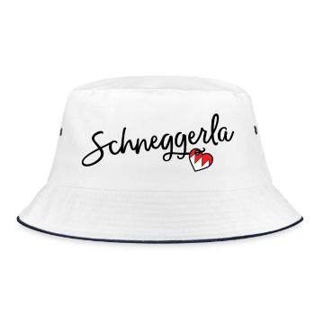 Schneggerla - Bucket Hat - white/navy - Front
